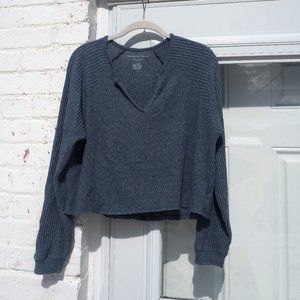 American Eagle Soft & Sexy plush waffle crop